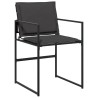 Ensemble de salle à manger pour jardin 5 pcs Noir 563583563583