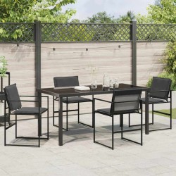 Ensemble de salle à manger pour jardin 5 pcs Noir 563584563584
