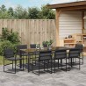 Ensemble de salle à manger pour jardin 9 pcs Noir 563585563585