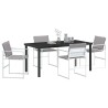 Ensemble de salle à manger pour jardin 5 pcs Blanc 563587563587