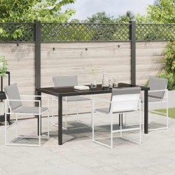 Ensemble de salle à manger pour jardin 5 pcs Blanc 563587563587