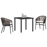 Ensemble de salle à manger pour jardin 3 pcs Marron 563588563588