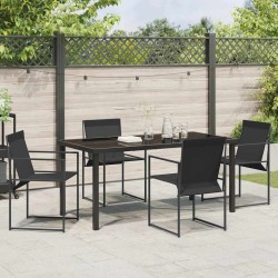 Ensemble de salle à manger pour jardin 5 pcs Noir 563590563590