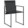 Ensemble de salle à manger pour jardin 5 pcs Noir 563590563590