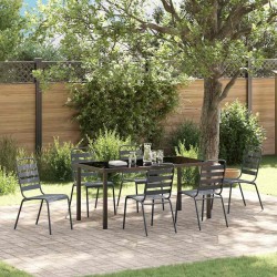 Ensemble de salle à manger pour jardin 7 pcs Anthracite 563591563591