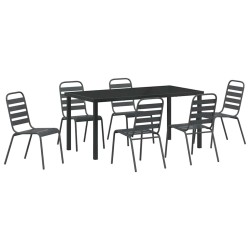 Ensemble de salle à manger pour jardin 7 pcs Anthracite 563591563591