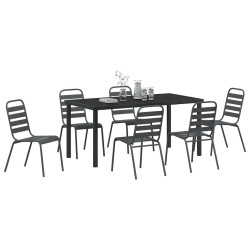 Ensemble de salle à manger pour jardin 7 pcs Anthracite 563591563591