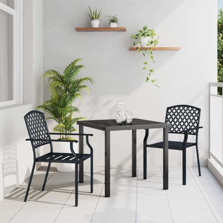 Ensemble de salle à manger pour jardin 3 pcs Anthracite 563592563592