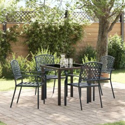Ensemble de salle à manger pour jardin 5 pcs Anthracite 563594563594