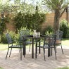 Ensemble de salle à manger pour jardin 5 pcs Anthracite 563594563594
