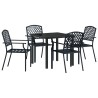 Ensemble de salle à manger pour jardin 5 pcs Anthracite 563594563594