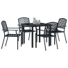 Ensemble de salle à manger pour jardin 5 pcs Anthracite 563594563594