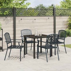 Ensemble de salle à manger pour jardin 5 pcs Anthracite 563594563594
