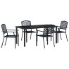 Ensemble de salle à manger pour jardin 5 pcs Anthracite 563595563595