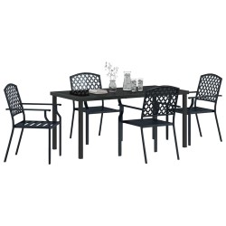 Ensemble de salle à manger pour jardin 5 pcs Anthracite 563595563595