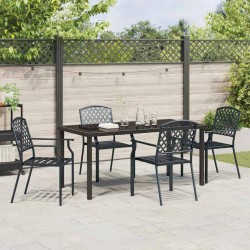 Ensemble de salle à manger pour jardin 5 pcs Anthracite 563595563595