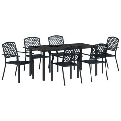 Ensemble de salle à manger pour jardin 7 pcs Anthracite 563596563596