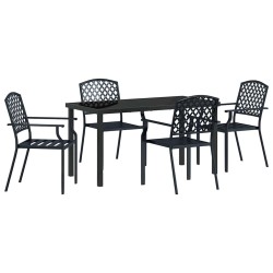 Ensemble de salle à manger pour jardin 5 pcs Anthracite 563597563597
