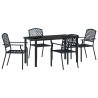 Ensemble de salle à manger pour jardin 5 pcs Anthracite 563597563597