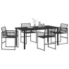 Ensemble de salle à manger pour jardin 5 pcs Noir 563598563598