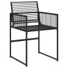 Ensemble de salle à manger pour jardin 5 pcs Noir 563598563598