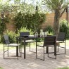 Ensemble de salle à manger pour jardin 5 pcs Noir 563599563599