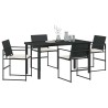 Ensemble de salle à manger pour jardin 5 pcs Noir 563599563599