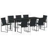 Ensemble de salle à manger pour jardin 9 pcs Noir 563600563600