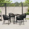 Ensemble de salle à manger pour jardin 5 pcs Noir 563602563602