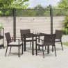 Ensemble de salle à manger pour jardin 5 pcs Marron et Noir 563607563607