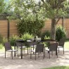 Ensemble de salle à manger pour jardin 7 pcs Marron et Noir 563610563610