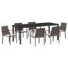 Ensemble de salle à manger pour jardin 7 pcs Marron et Noir 563610563610