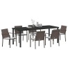 Ensemble de salle à manger pour jardin 7 pcs Marron et Noir 563610563610
