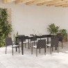 Ensemble de salle à manger pour jardin 7 pcs Marron et Noir 563610563610