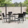 Ensemble de salle à manger pour jardin 5 pcs Noir et Gris Clair 563612563612