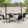 Ensemble de salle à manger pour jardin 5 pcs Noir et gris 563614563614