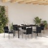 Ensemble de salle à manger pour jardin 7 pcs Noir et gris 563615563615