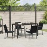 Ensemble de salle à manger pour jardin 5 pcs Noir et gris 563616563616