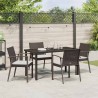 Ensemble de salle à manger pour jardin 5 pcs Marron et Noir 563617563617