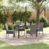 Ensemble de salle à manger pour jardin 5 pcs Gris 563620563620