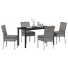 Ensemble de salle à manger pour jardin 5 pcs Gris 563620563620
