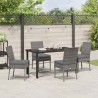 Ensemble de salle à manger pour jardin 5 pcs Gris 563620563620