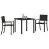 Ensemble de salle à manger pour jardin 3 pcs Noir 563623563623