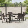 Ensemble de salle à manger pour jardin 5 pcs Marron et Noir 563627563627