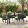 Ensemble de salle à manger pour jardin 5 pcs Noir et gris 563631563631