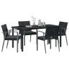 Ensemble de salle à manger pour jardin 5 pcs Noir et gris 563631563631