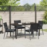 Ensemble de salle à manger pour jardin 5 pcs Noir et gris 563631563631