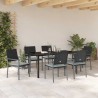 Ensemble de salle à manger pour jardin 7 pcs Noir et Gris Clair 563632563632