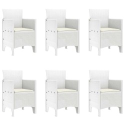 Ensemble de salle à manger pour jardin 7 pcs Blanc 563634563634