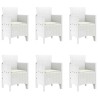 Ensemble de salle à manger pour jardin 7 pcs Blanc 563634563634